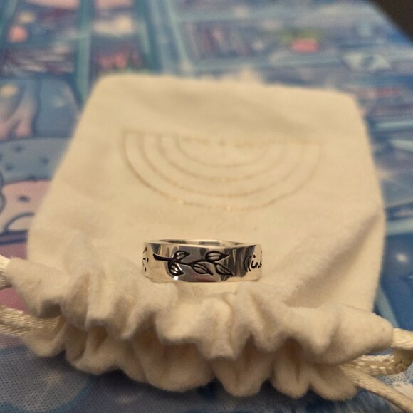 Rain + Bow Inhale Exhale Leaf Sterling Silver Band Ring Size 8 Rain & Bow - Picture 3 of 5